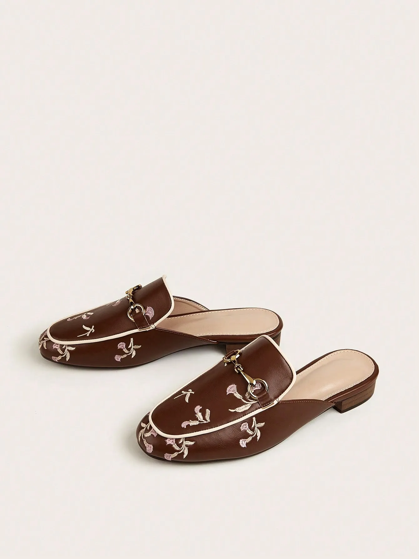 2024 Spring Chic: Women's Backless Loafers With Horsebit Buckle Muller Shoes