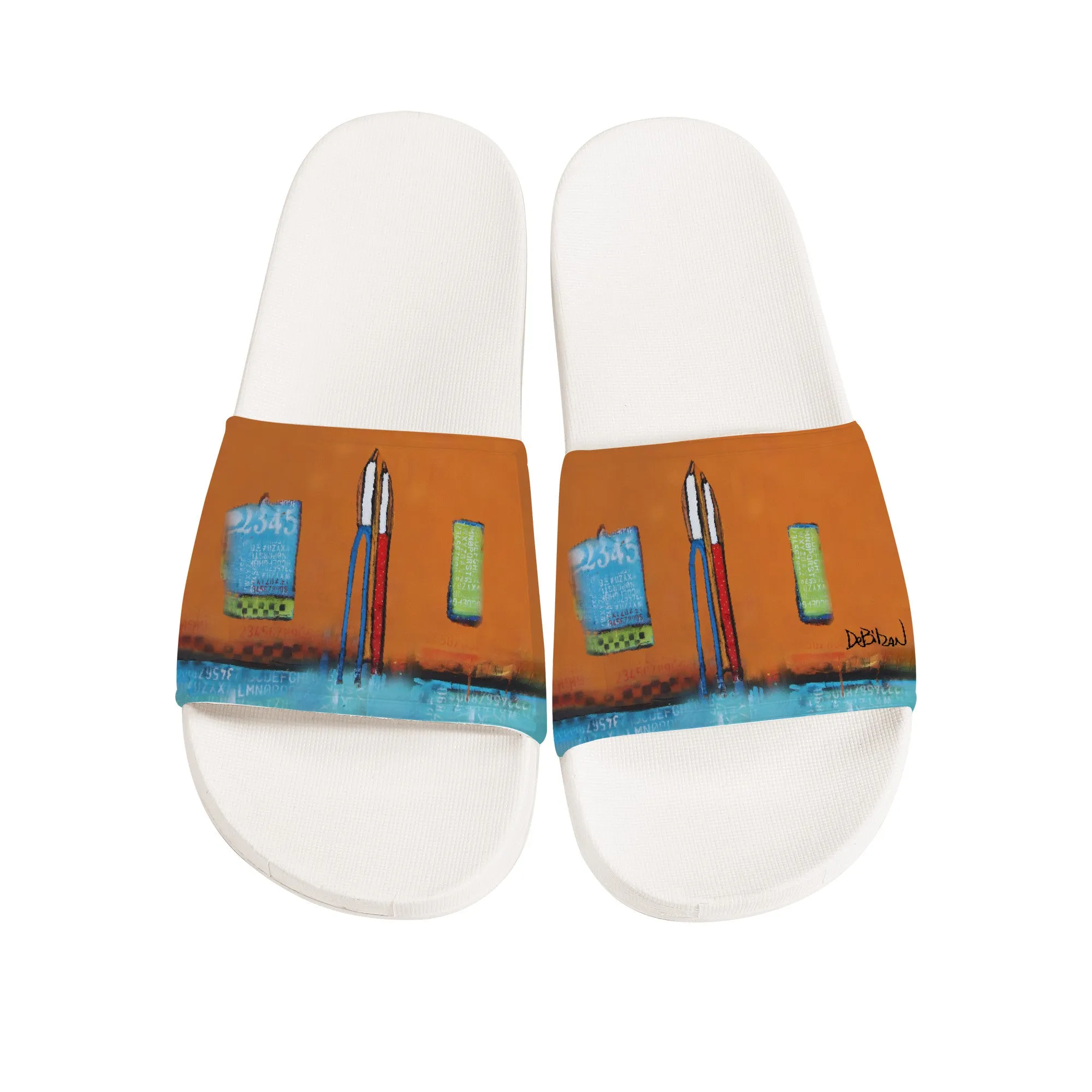 All is well Slide Sandals - White