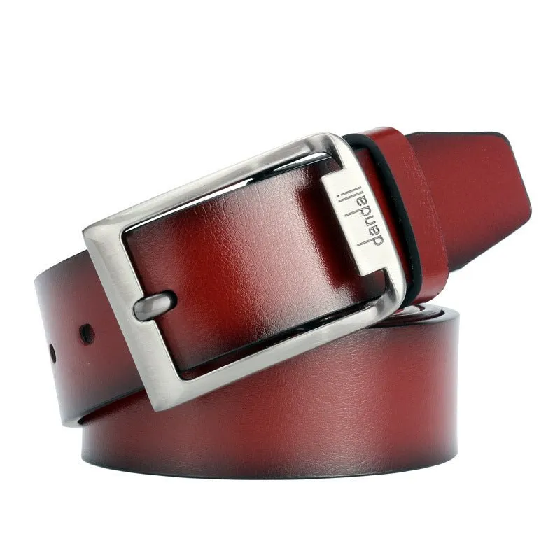 Antique Pin Buckle Men's Leather Belt Casual Men's Belt