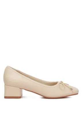 Block Heel Ballet Flats