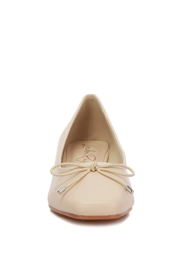 Block Heel Ballet Flats