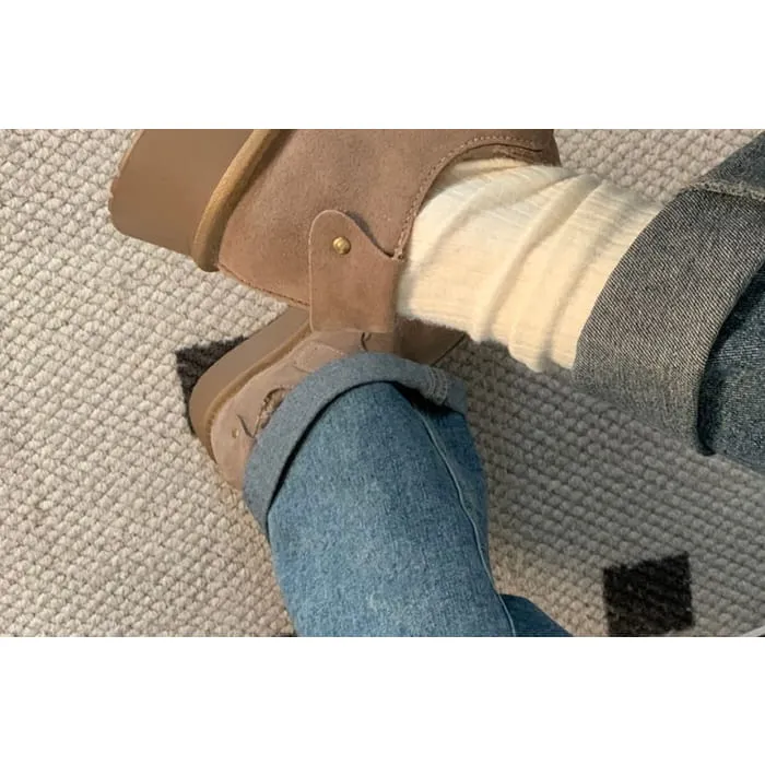 Buckled Platform Ankle Snow Boots