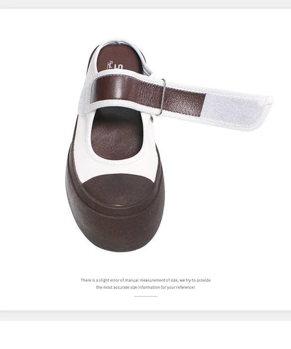 Chocolate Platform Buckle Strap Slide Sandals