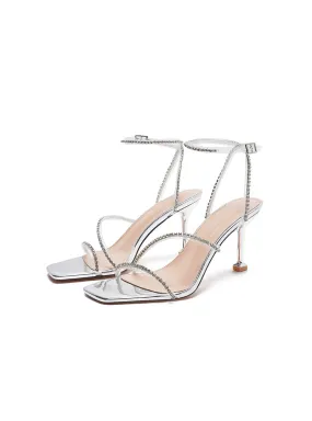 Diamond Square Head High Heels