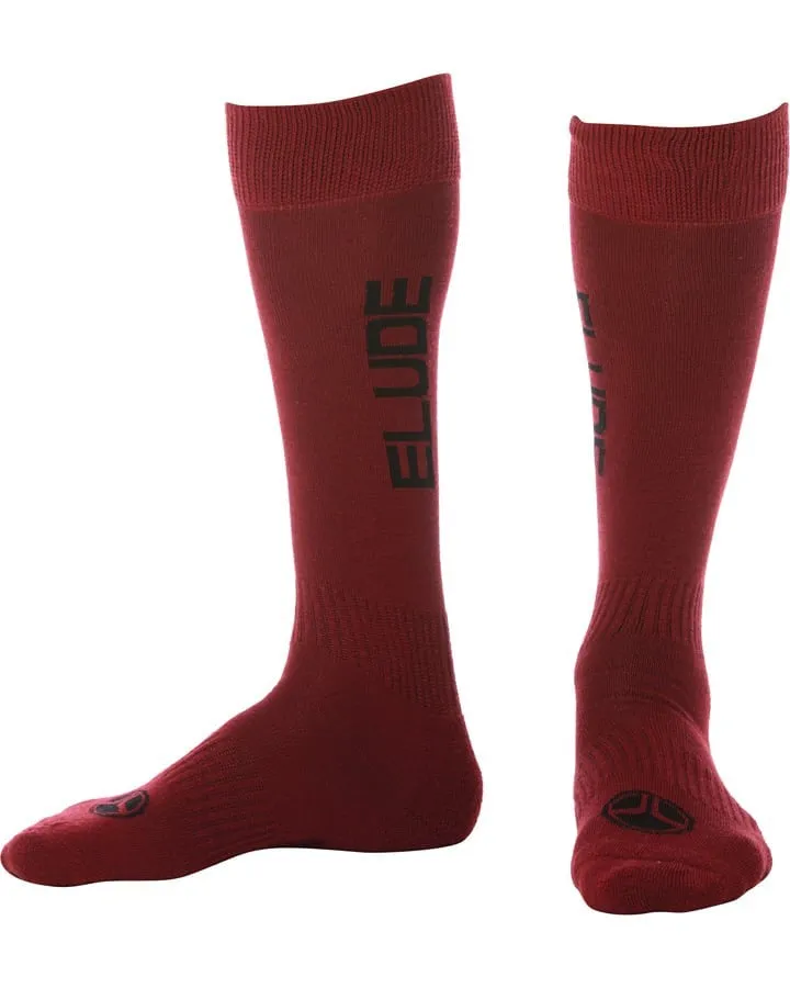 Elude Radiator Merino Wool Ski Socks Biking Red Size 7 - 11