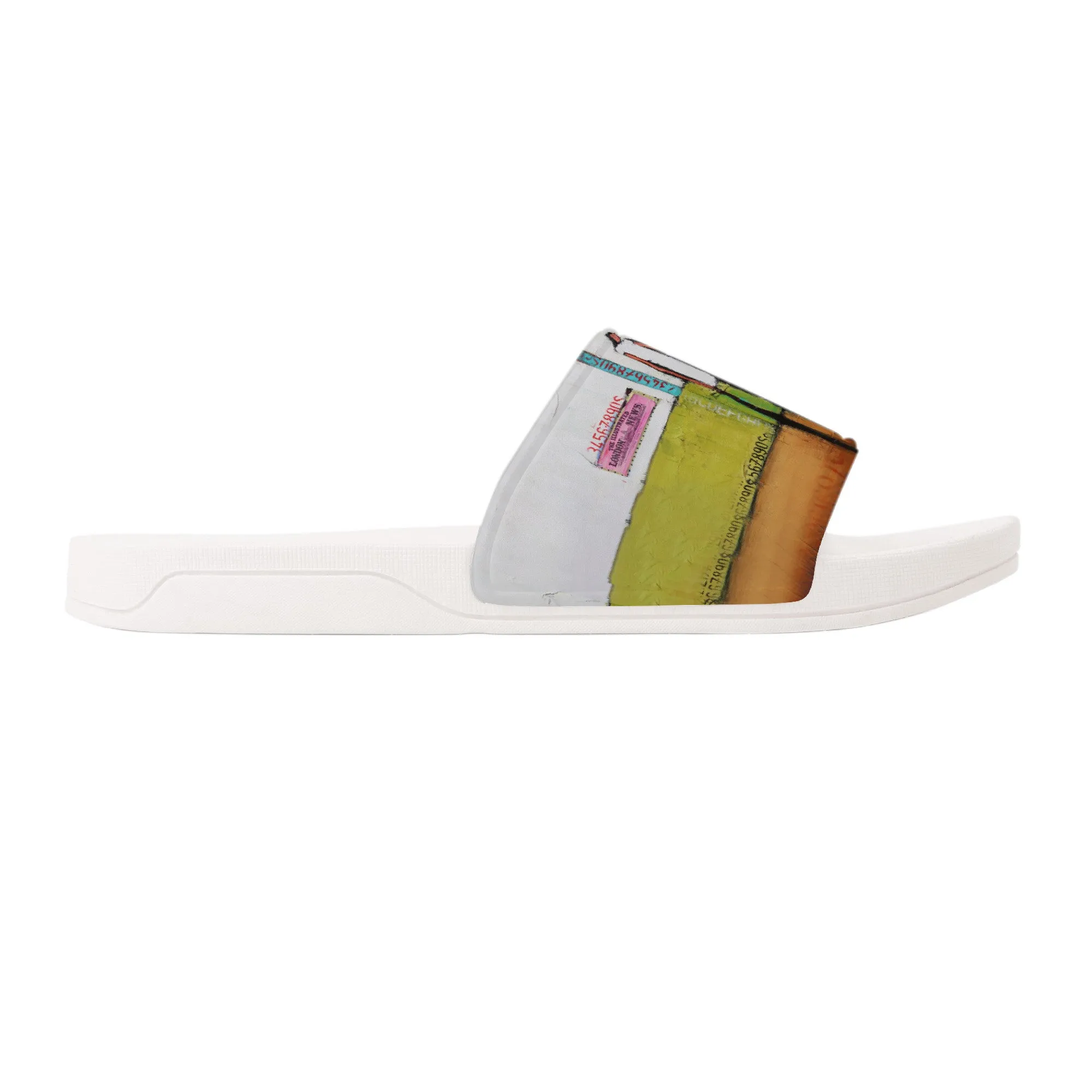 Forget me not D30 Slide Sandals - White