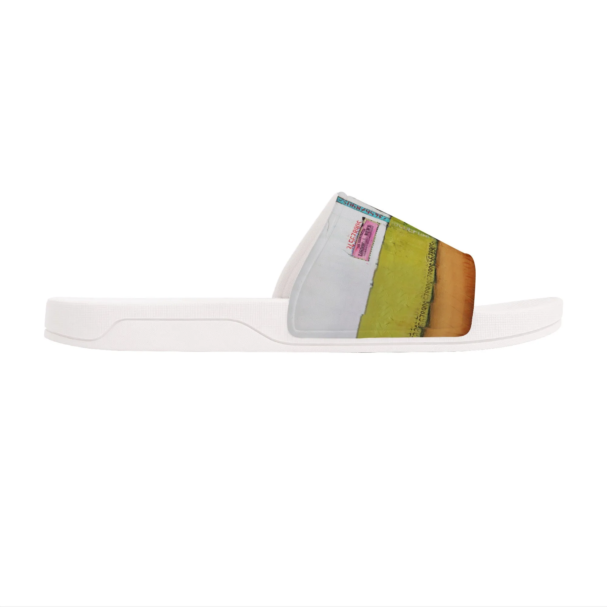 Forget me not D30 Slide Sandals - White