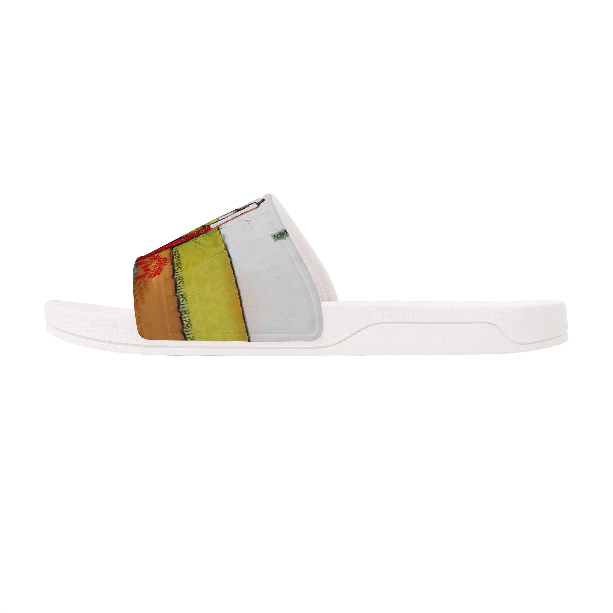 Forget me not D30 Slide Sandals - White