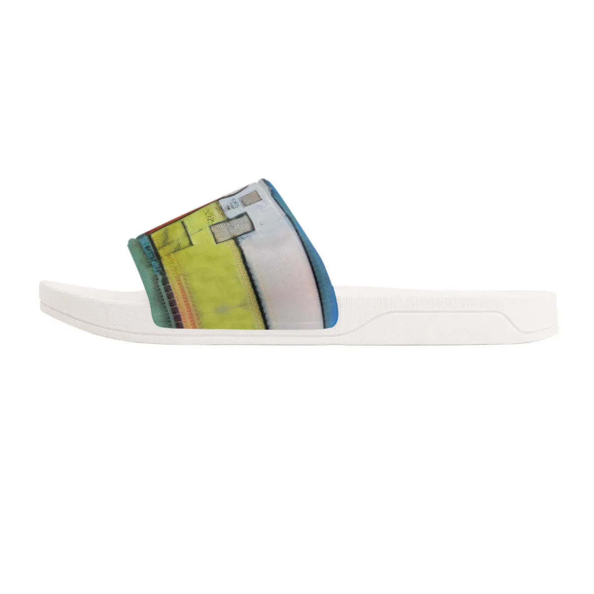 Hearts As One Slide Sandals - White