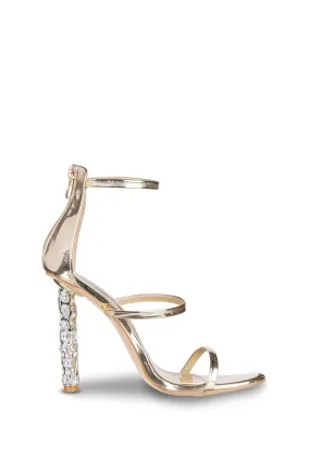 MARBELLA-GOLD STILETTO SANDAL