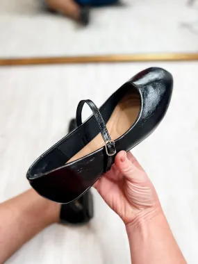 Mary Jane Ballet Flats - Black