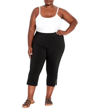 Nikki Stretch Capri | Black