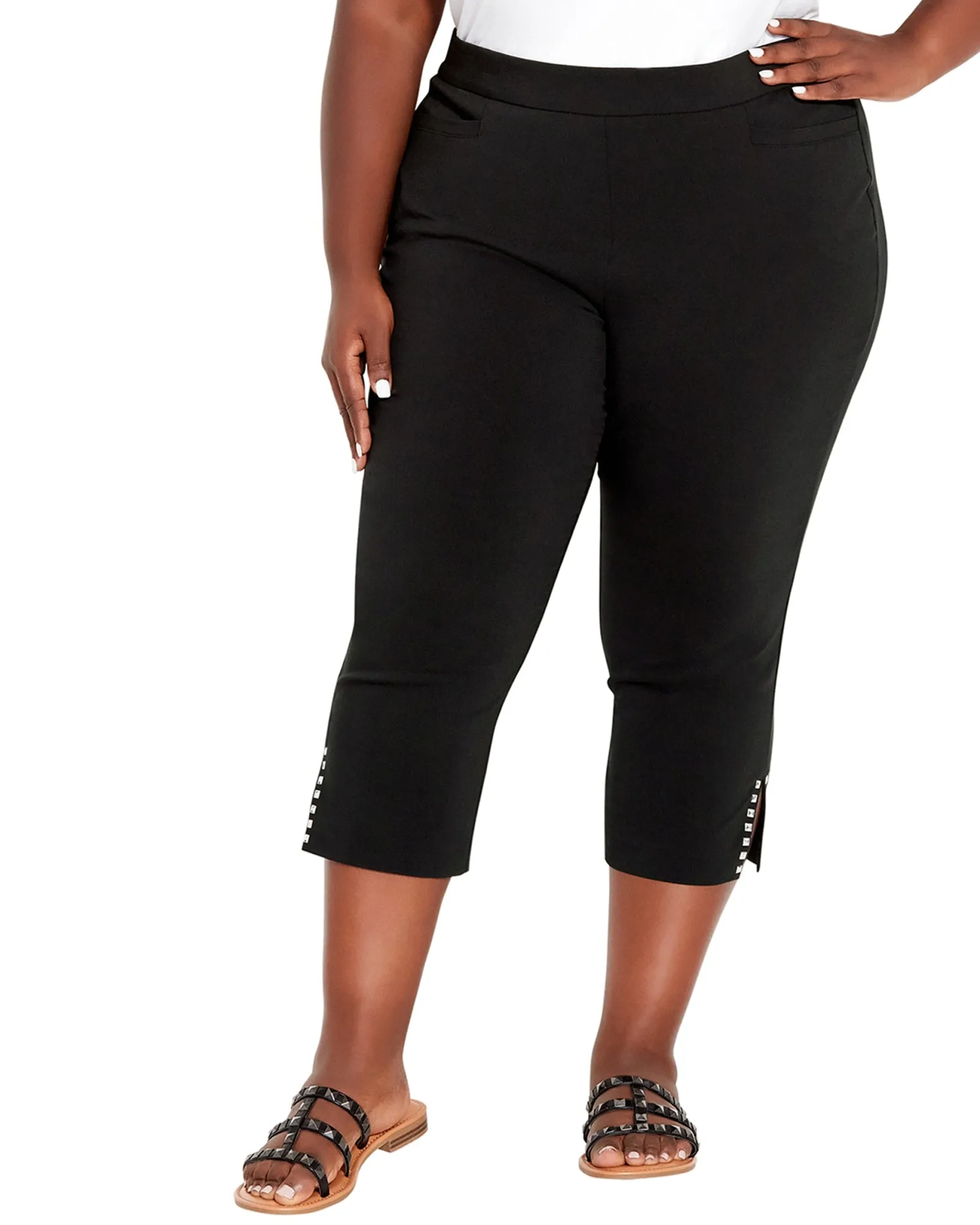 Nikki Stretch Capri | Black