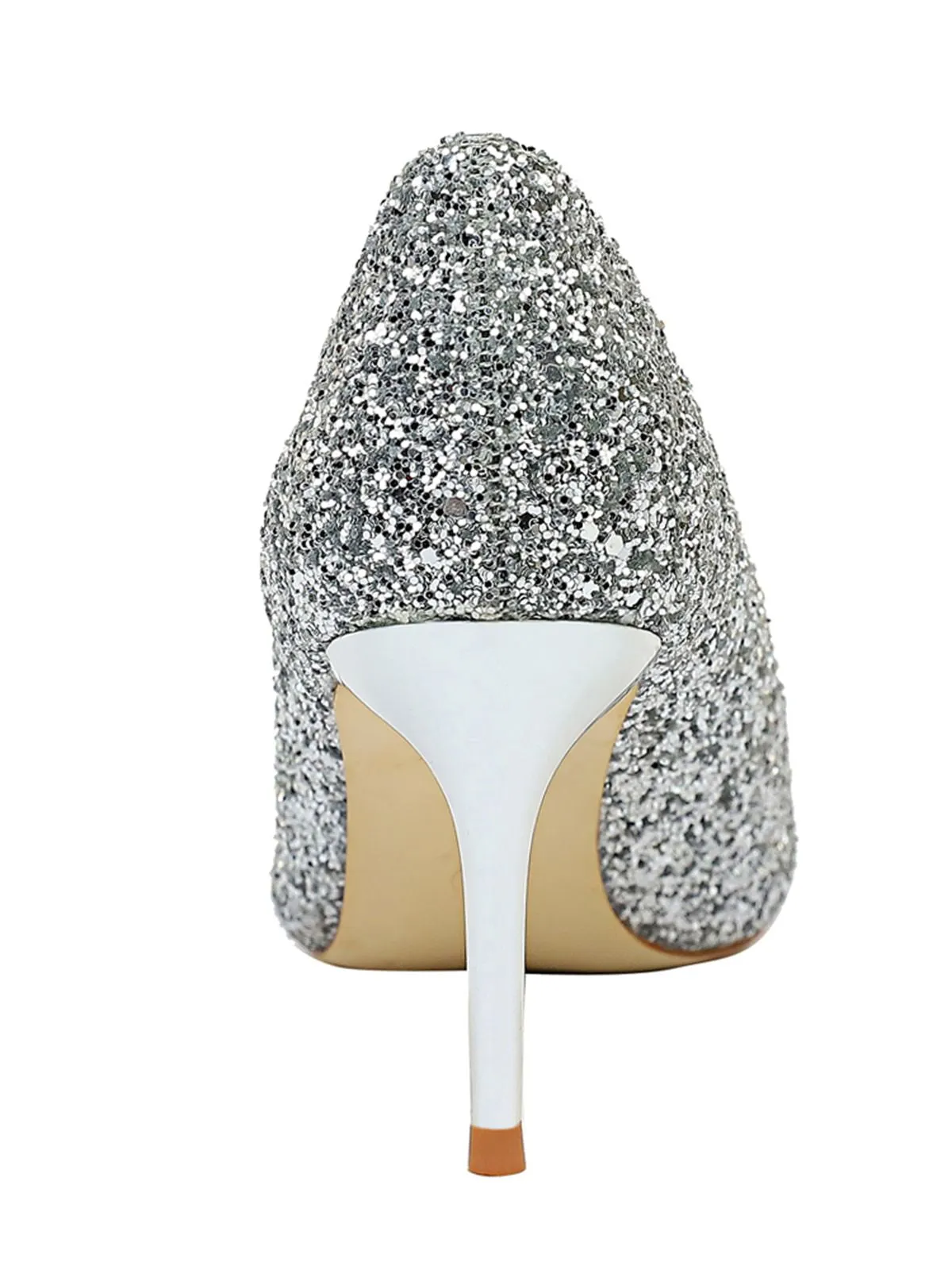 Pointed Toe Sequins Glitter High Heels Shoes