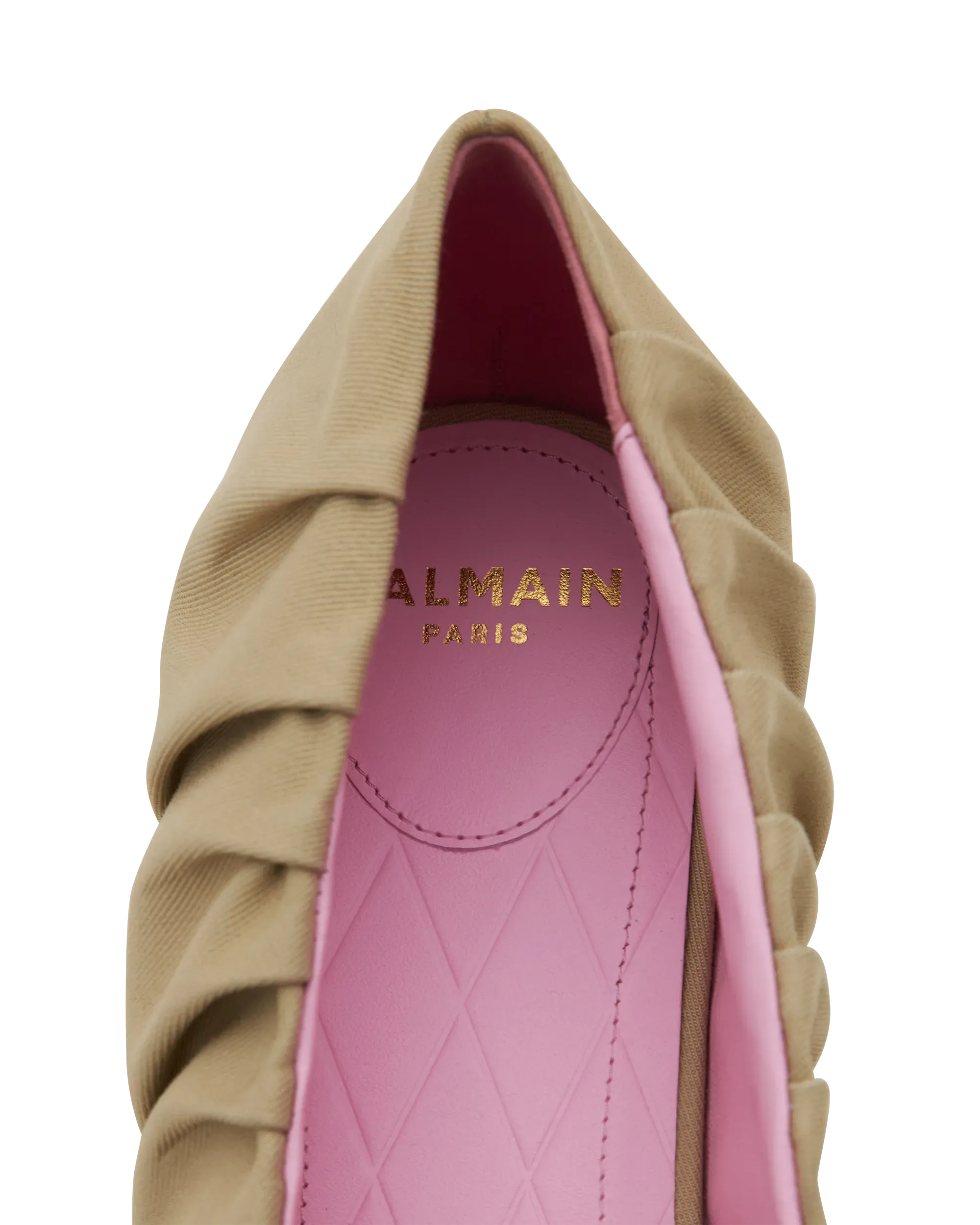 Ruched Canvas Eden Ballerina Flats