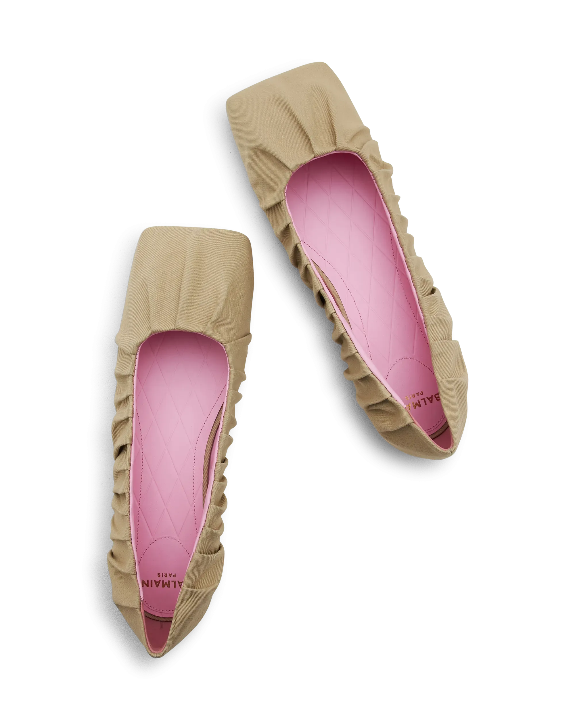 Ruched Canvas Eden Ballerina Flats