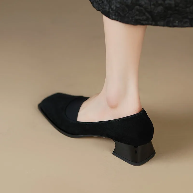 Silver Block Heels - Zoya