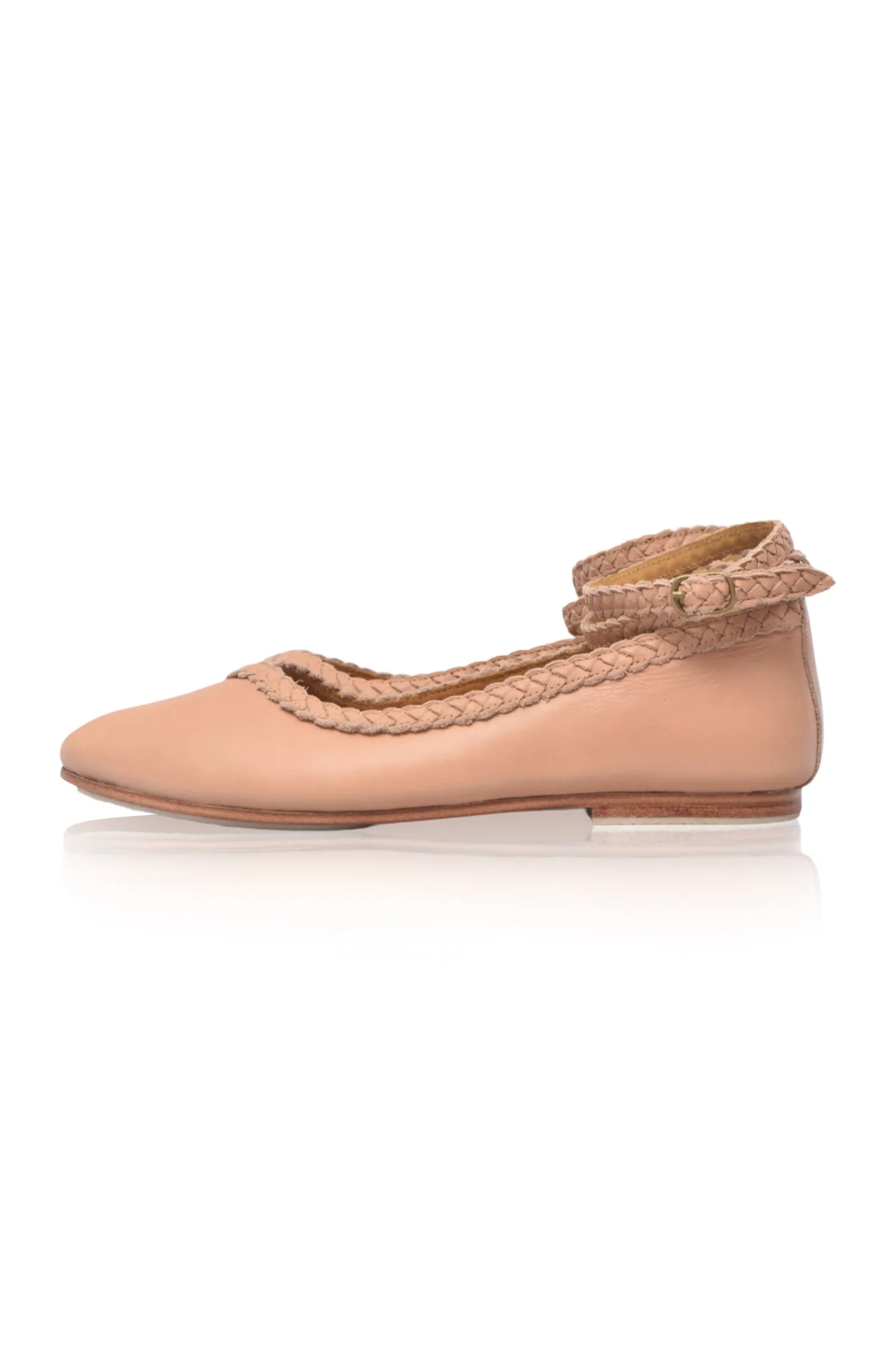 Soiree Pointy Toe Leather Ballet Flats