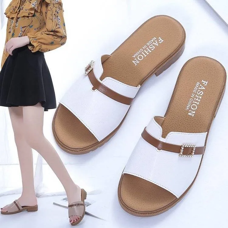 Women's Fashion Buckle Slide Sandals TC-288